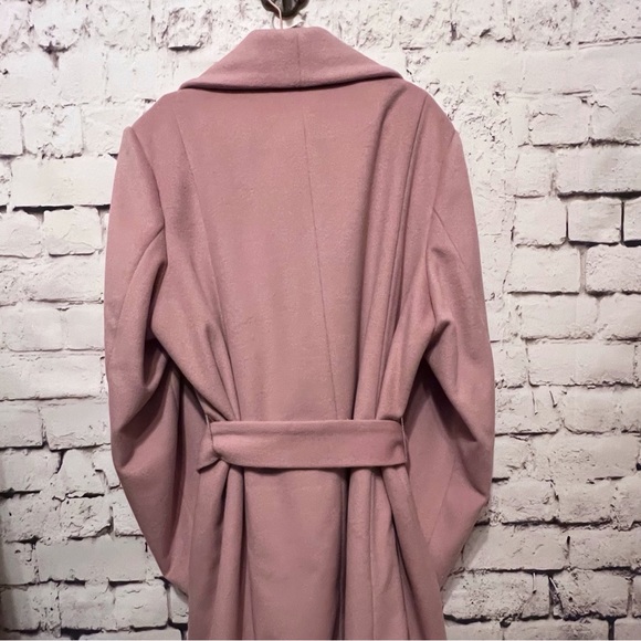 **SALE** COLE HAAN SIGNATURE PINK/BLUSH Slick Wool Blend Wrap Coat. 3X - Picture 9 of 14